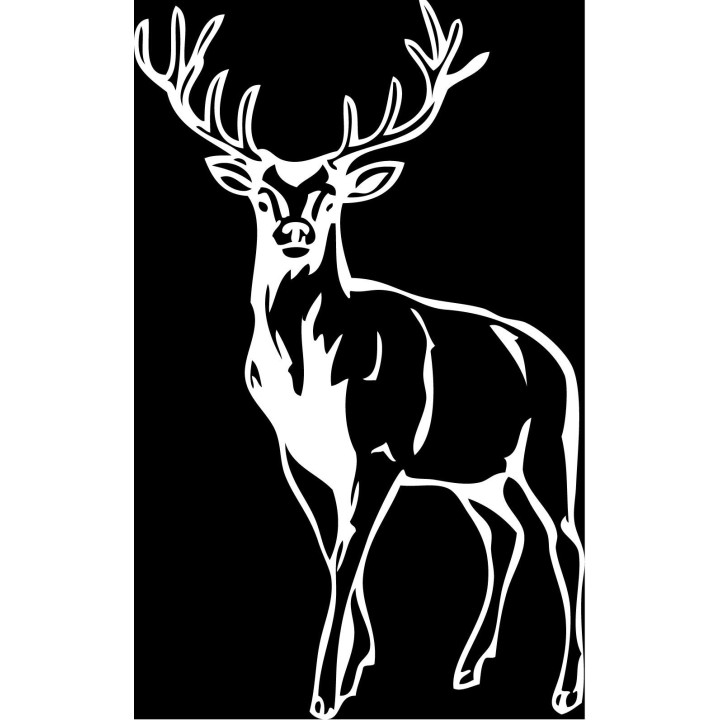 Autocollant Cerf stickers adhesif animal cervidé