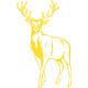 Autocollant Cerf stickers adhesif animal cervidé