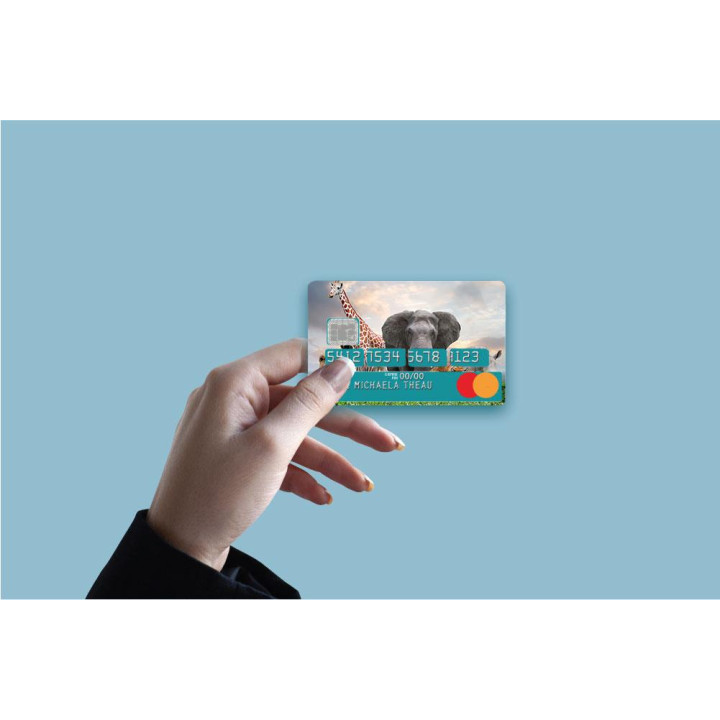 Autocollant Animal number 3 credit card credit card CB adhesive sticker logo 3