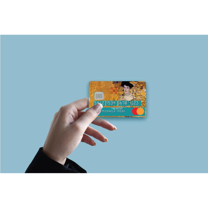 Autocollant Adele Bloch-Bauer I’ by Gustav Klimt numéro 5 carte bleue carte bancaire CB adhésif sticker logo 5