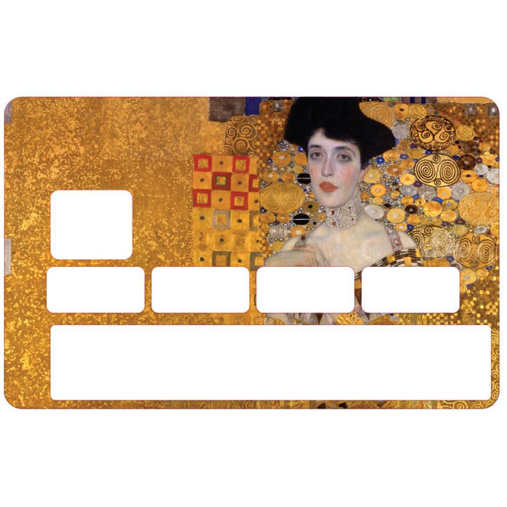 Autocollant Adele Bloch-Bauer I’ by Gustav Klimt numéro 5 carte bleue carte bancaire CB adhésif sticker logo 5