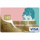 Autocollant Audrey Hepburn numéro 10 carte bleue carte bancaire CB adhésif sticker logo 10