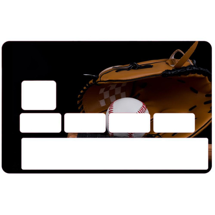 Autocollant Baseball numéro 16 carte bleue carte bancaire CB adhésif sticker logo 16