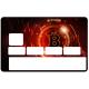 Autocollant Bitcoin numéro 17 carte bleue carte bancaire CB adhésif sticker logo 17