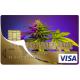 Autocollant Cannabis numéro 24 carte bleue carte bancaire CB adhésif sticker logo 24