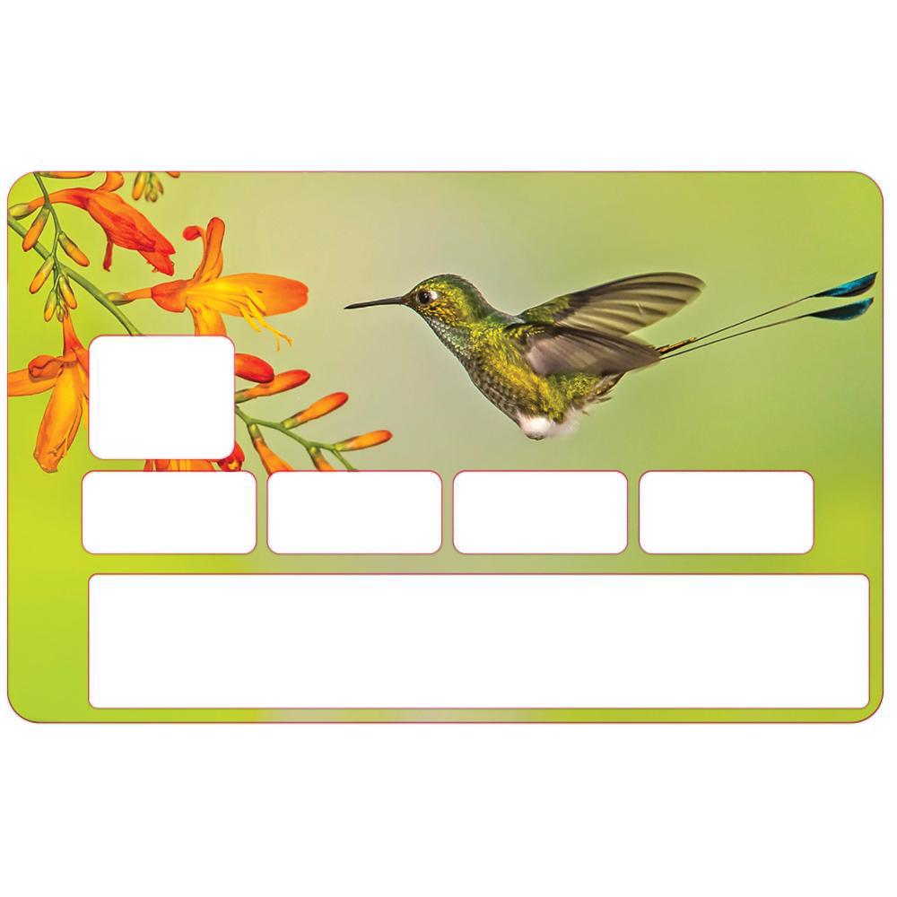 Autocollant Colibri numéro 27 carte bleue carte bancaire CB adhésif sticker logo 27