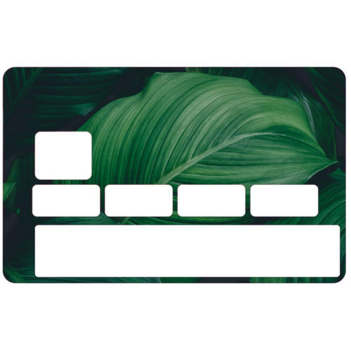 Autocollant Congé Vert numéro 28 carte bleue carte bancaire CB adhésif sticker logo 28