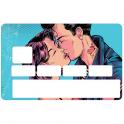 Autocollant Couple numéro 29 carte bleue carte bancaire CB adhésif sticker logo 29