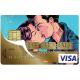 Autocollant Couple numéro 29 carte bleue carte bancaire CB adhésif sticker logo 29