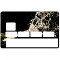 Autocollant Champagne numéro 35 carte bleue carte bancaire CB adhésif sticker logo 35