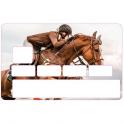 Autocollant Cheval numéro 40 carte bleue carte bancaire CB adhésif sticker logo 40