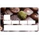 Autocollant Chocolat numéro 43 carte bleue carte bancaire CB adhésif sticker logo 43
