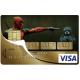 Autocollant Deadpool numéro 50 carte bleue carte bancaire CB adhésif sticker logo 50