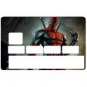 Autocollant Deadpool2 numéro 51 carte bleue carte bancaire CB adhésif sticker logo 51