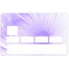 Autocollant Fleur mauve numéro 58 carte bleue carte bancaire CB adhésif sticker logo 58