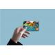 Autocollant Frites numéro 63 carte bleue carte bancaire CB adhésif sticker logo 63
