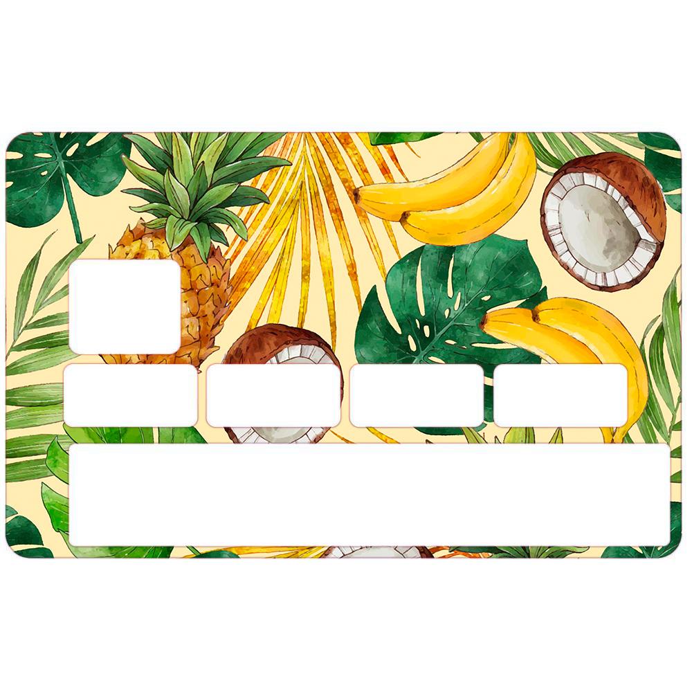 Autocollant Fruit numéro 64 carte bleue carte bancaire CB adhésif sticker logo 64