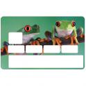 Autocollant Grenouille numéro 70 carte bleue carte bancaire CB adhésif sticker logo 70