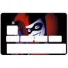 Autocollant Harley quinn numéro 74 carte bleue carte bancaire CB adhésif sticker logo 74