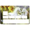 Autocollant Licorne2 numéro 100 carte bleue carte bancaire CB adhésif sticker logo 100