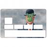 Autocollant Magritte numéro 104 carte bleue carte bancaire CB adhésif sticker logo 104