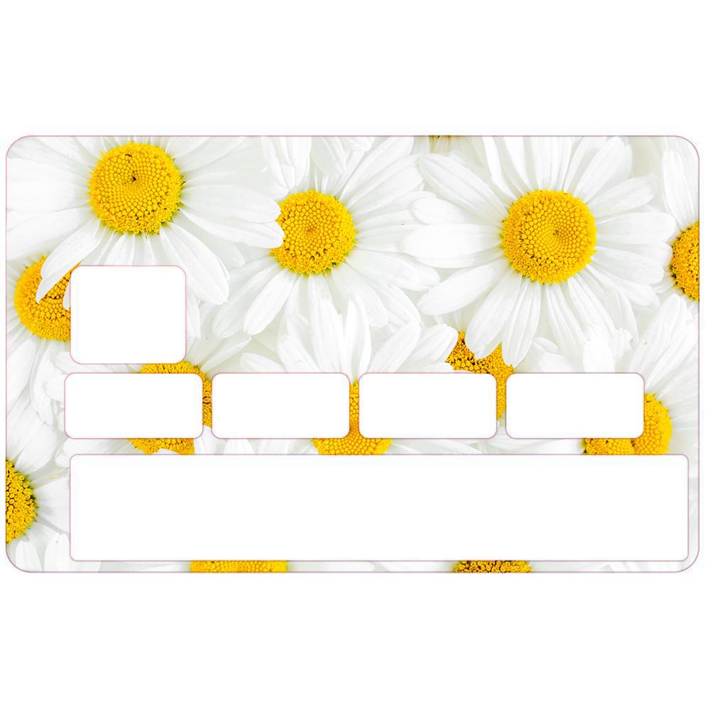 Autocollant Marguerite numéro 105 carte bleue carte bancaire CB adhésif sticker logo 105