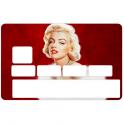Autocollant Marilyn Monroe numéro 106 carte bleue carte bancaire CB adhésif sticker logo 106