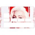 Autocollant Marilyn Monroe2 numéro 107 carte bleue carte bancaire CB adhésif sticker logo 107