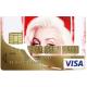 Autocollant Marilyn Monroe2 numéro 107 carte bleue carte bancaire CB adhésif sticker logo 107