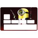 Autocollant Minions numéro 108 carte bleue carte bancaire CB adhésif sticker logo 108