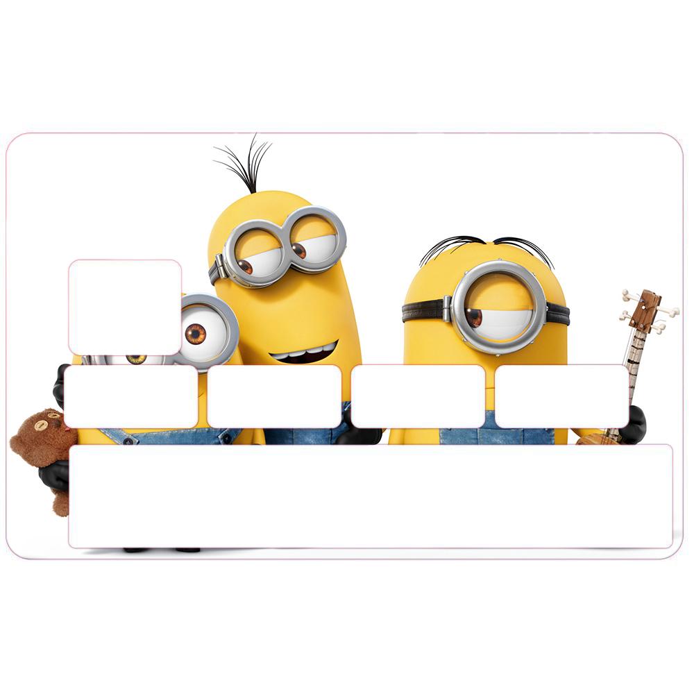 Autocollant Minions3 numéro 110 carte bleue carte bancaire CB adhésif sticker logo 110