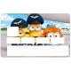Autocollant Minions4 numéro 111 carte bleue carte bancaire CB adhésif sticker logo 111