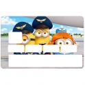 Autocollant Minions4 numéro 111 carte bleue carte bancaire CB adhésif sticker logo 111