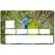 Autocollant Paon numéro 121 carte bleue carte bancaire CB adhésif sticker logo 121