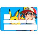 Autocollant Pikachu3 numéro 125 carte bleue carte bancaire CB adhésif sticker logo 125