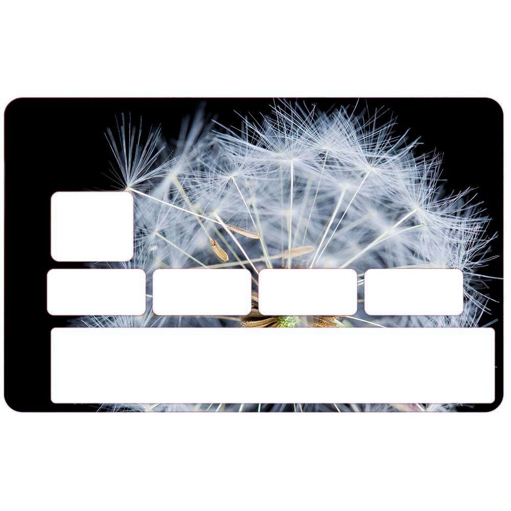 Autocollant Pissenlit2 numéro 129 carte bleue carte bancaire CB adhésif sticker logo 129