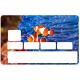 Autocollant Poisson clown numéro 131 carte bleue carte bancaire CB adhésif sticker logo 131