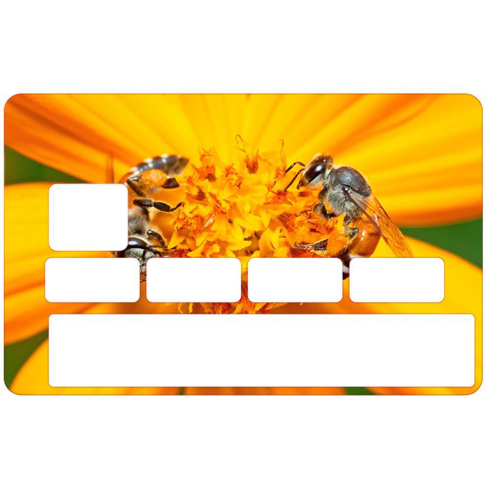 Autocollant Pollinisation numéro 132 carte bleue carte bancaire CB adhésif sticker logo 132