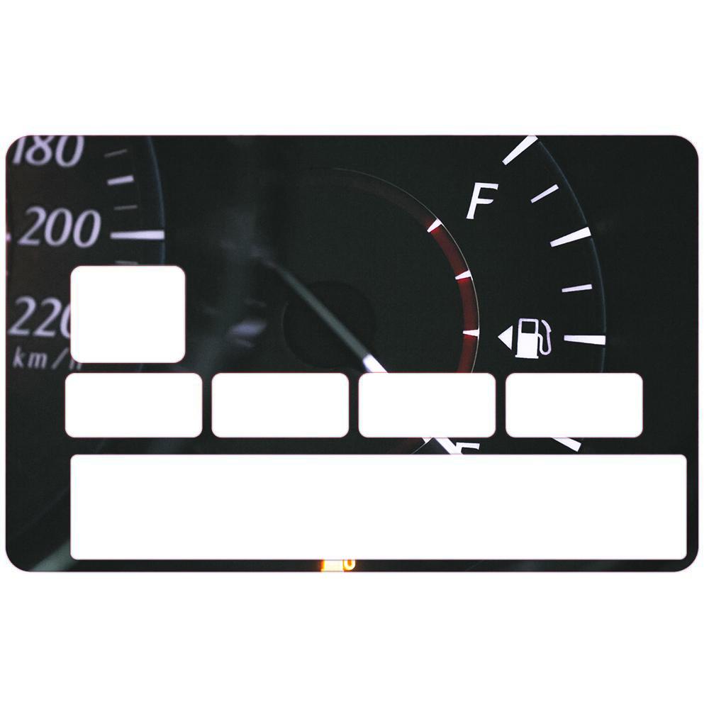 Autocollant Reservoir vide numéro 133 carte bleue carte bancaire CB adhésif sticker logo 133