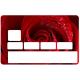 Autocollant Rose numéro 134 carte bleue carte bancaire CB adhésif sticker logo 134