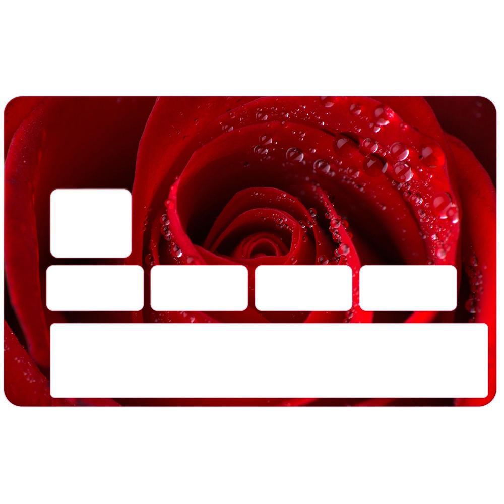 Autocollant Rose numéro 134 carte bleue carte bancaire CB adhésif sticker logo 134
