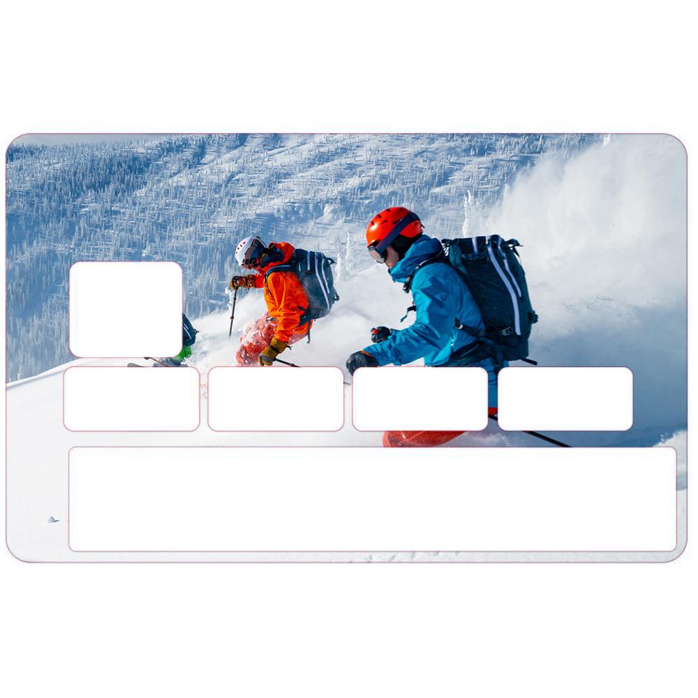 Autocollant Ski numéro 139 carte bleue carte bancaire CB adhésif sticker logo 139
