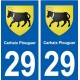 29 Carhaix-Plouguer blason autocollant plaque stickers ville