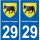 29 Carhaix-Plouguer blason autocollant plaque stickers ville
