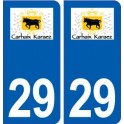 29 Carhaix-Plouguer logo autocollant plaque stickers ville