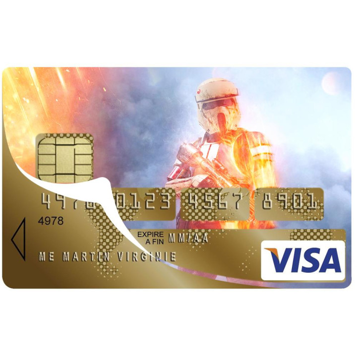 Autocollant Stormtroopers2 numéro 145 carte bleue carte bancaire CB adhésif sticker logo 145
