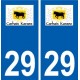 29 Carhaix-Plouguer logo autocollant plaque stickers ville