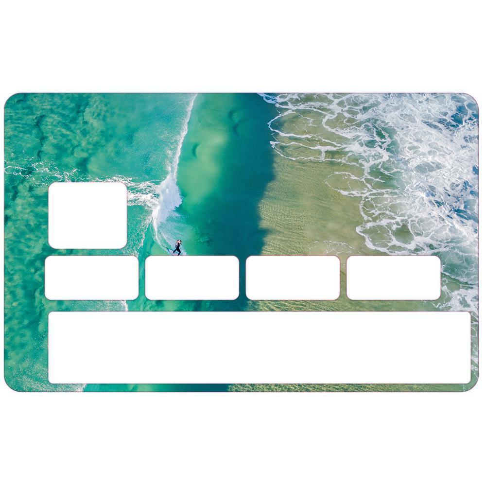 Autocollant Surfing2 numéro 148 carte bleue carte bancaire CB adhésif sticker logo 148
