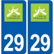 29 Châteaulin logo autocollant plaque stickers ville