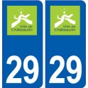 29 Châteaulin logo autocollant plaque stickers ville